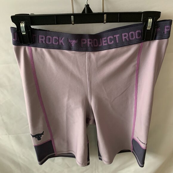 UNDER ARMOUR x PROJECT ROCK High Rise Compression Bike Short Sz MEDIUM - Picture 2 of 4